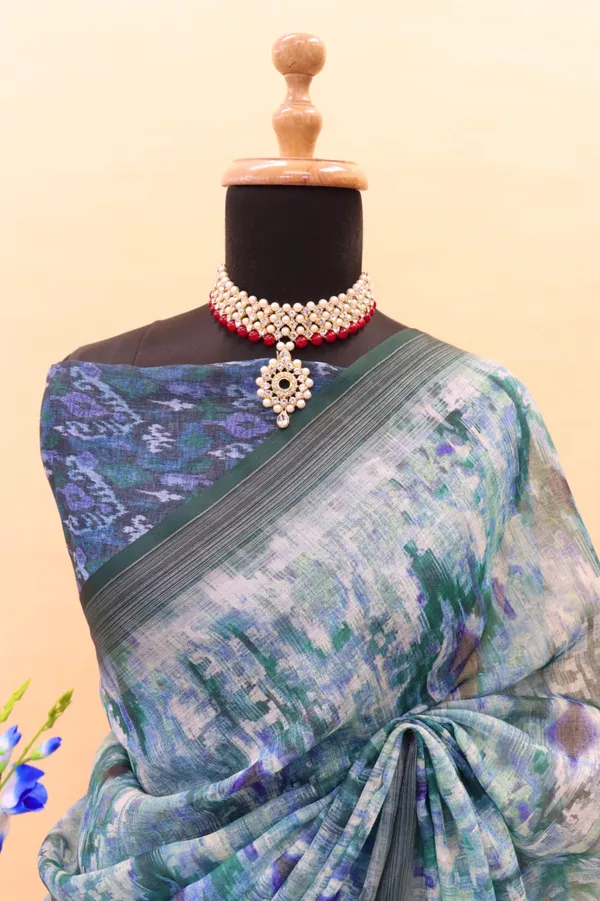 LINEN_FABRIC_DIGITAL_PRINT_SAREE